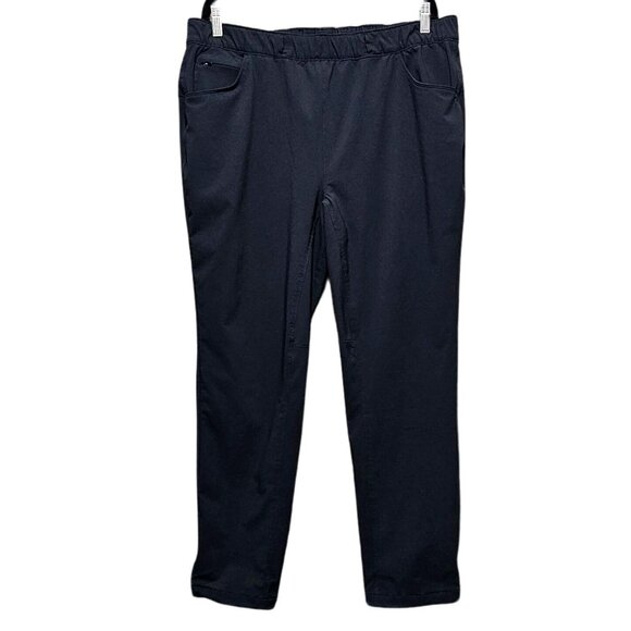 Eddie Bauer Womens Black Pull-On Straight-Leg Pants With Elastic Waist & Pockets - Picture 1 of 13